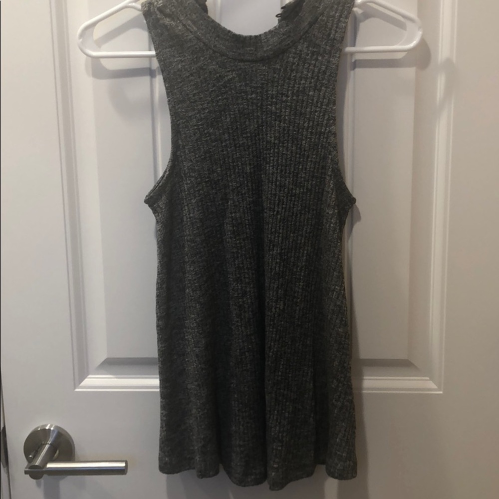 Hollister halter sweater tank marble gray